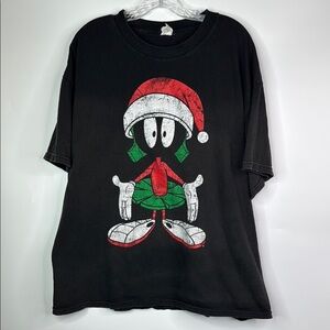 Vintage Alstyle Christmas Marvin Black Tshirt Size 2XL